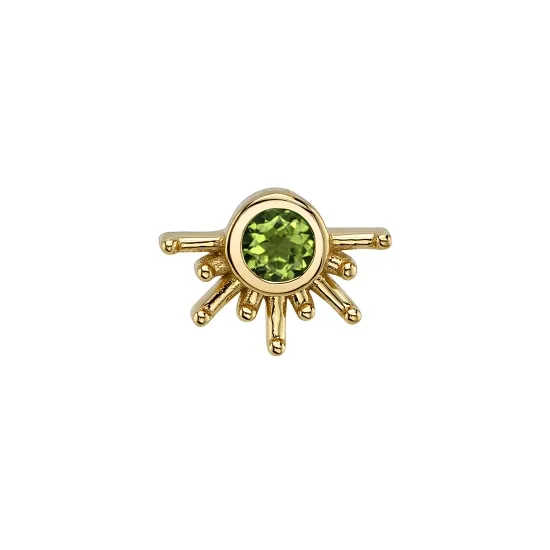 BVLA 14K Solid Yellow Gold Threaded Live To Tell - AA Peridot