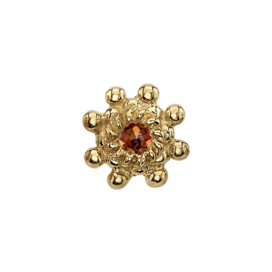BVLA 14K Solid Yellow Gold Threaded Indian Wheel - Anastasia Topaz
