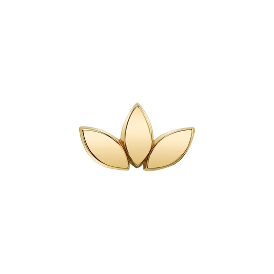 BVLA 14K Solid Yellow Gold Threaded Flat Marquise Fan