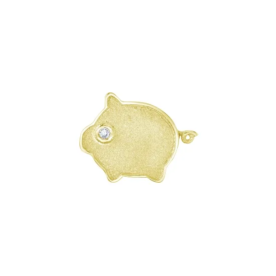 BVLA 14K Solid Yellow Gold Threaded Hamm - White VS Diamond