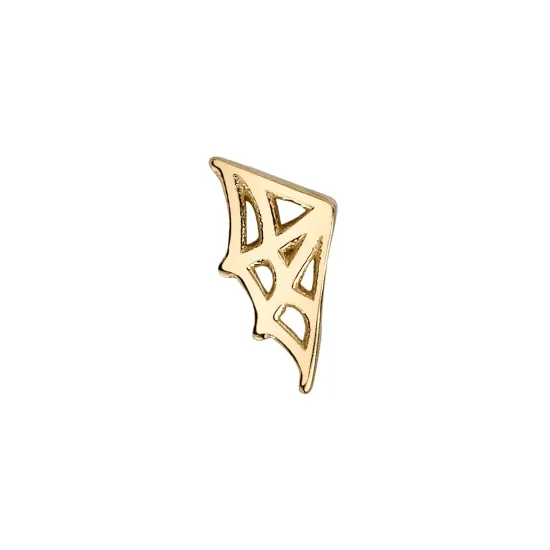 BVLA 14K Solid Yellow Gold Threaded Spidey Sense - Left Orientation