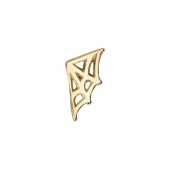 BVLA 14K Solid Yellow Gold Threaded Spidey Sense - Right Orientation