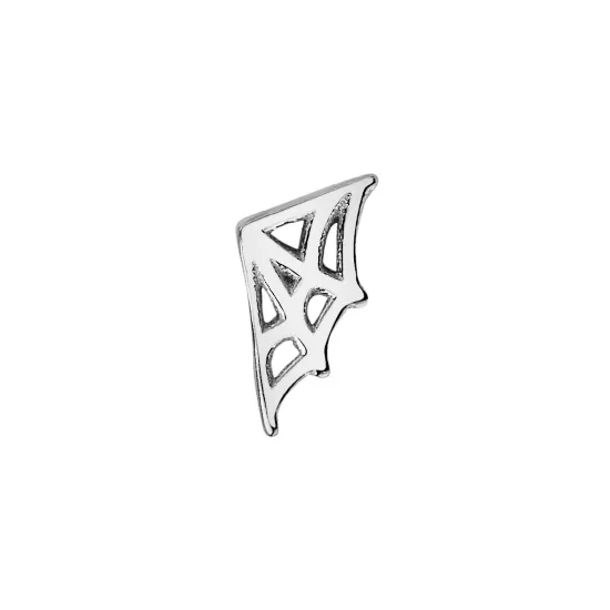 BVLA 14K Solid White Gold Threaded Spidey Sense - Right Orientation