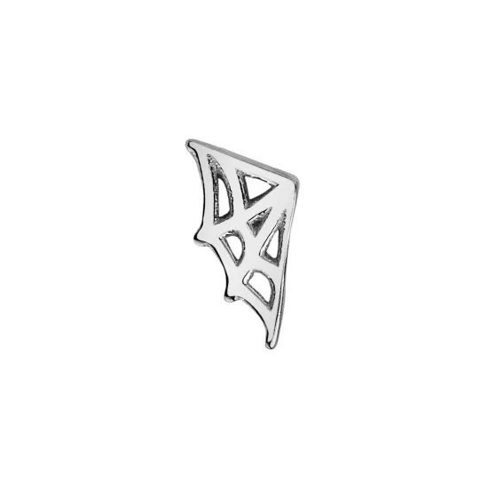BVLA 14K Solid White Gold Threaded Spidey Sense - Left Orientation
