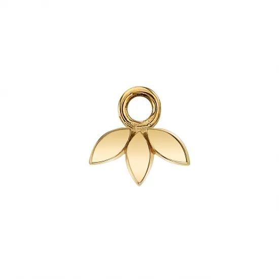 BVLA 14K Solid Yellow Gold Charm - Flat Marquise Fan