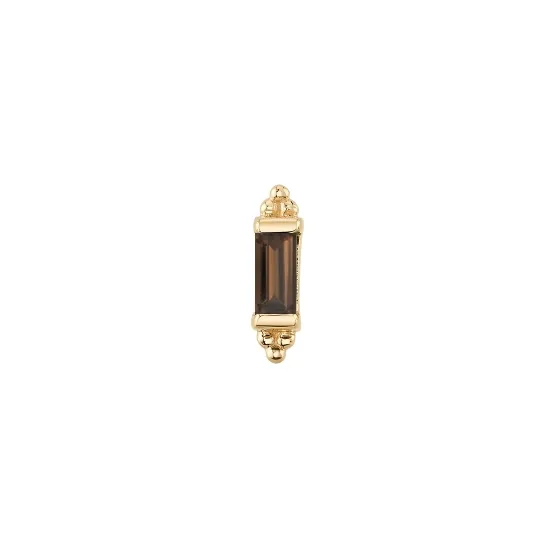 BVLA 14K Solid Yellow Gold Threaded Siva - Smokey Quartz