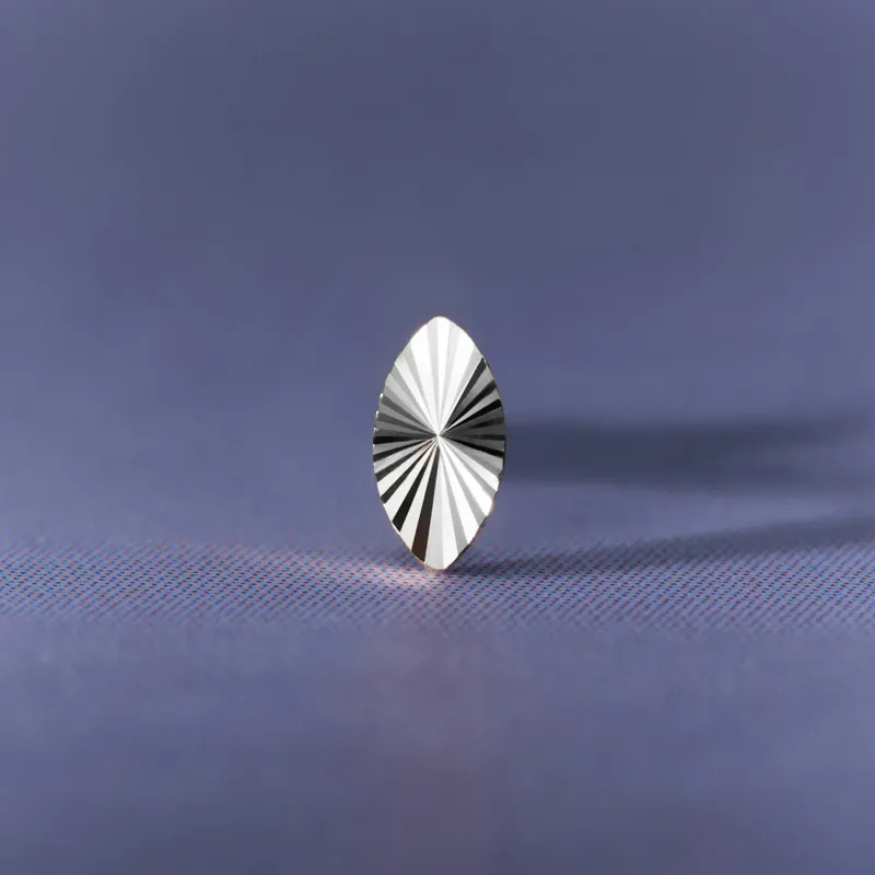Ember Solid 14K White Gold Blaze