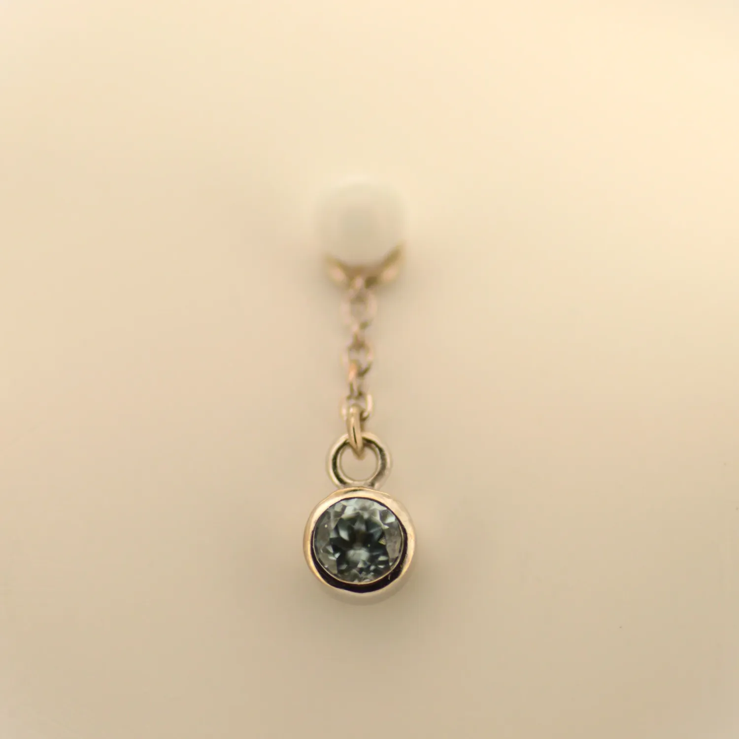 Hialeah 14K Solid White Gold Charm - All Around Me Aquamarine Hialeah 14K Solid White Gold Charm - All Around Me Aquamarine