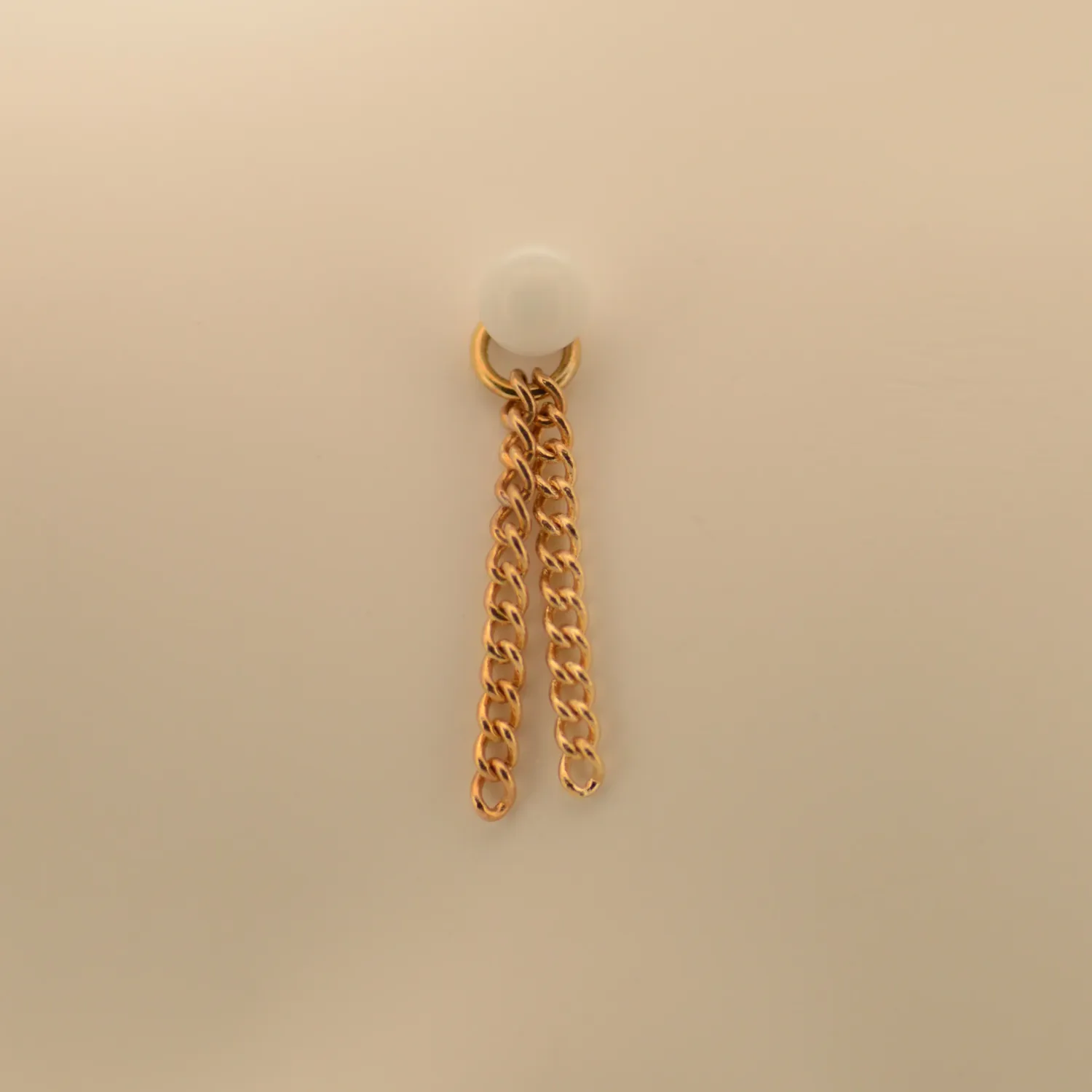 Hialeah 14K Solid Yellow Gold Tassle - Curb