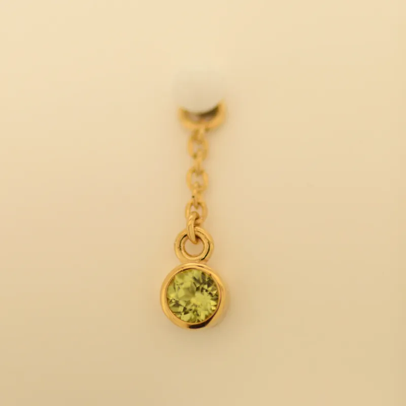 Hialeah 14K Solid Yellow Gold Charm - All Around Me Peridot