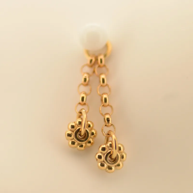 Hialeah 14K Solid Yellow Gold Charm - Flower Child