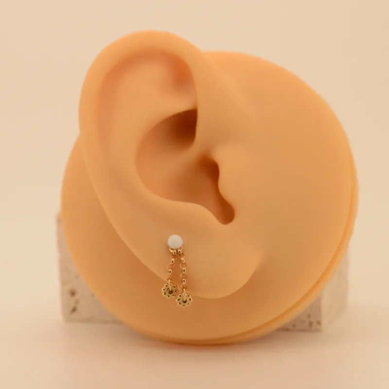 Hialeah 14K Solid Yellow Gold Charm - Flower Child