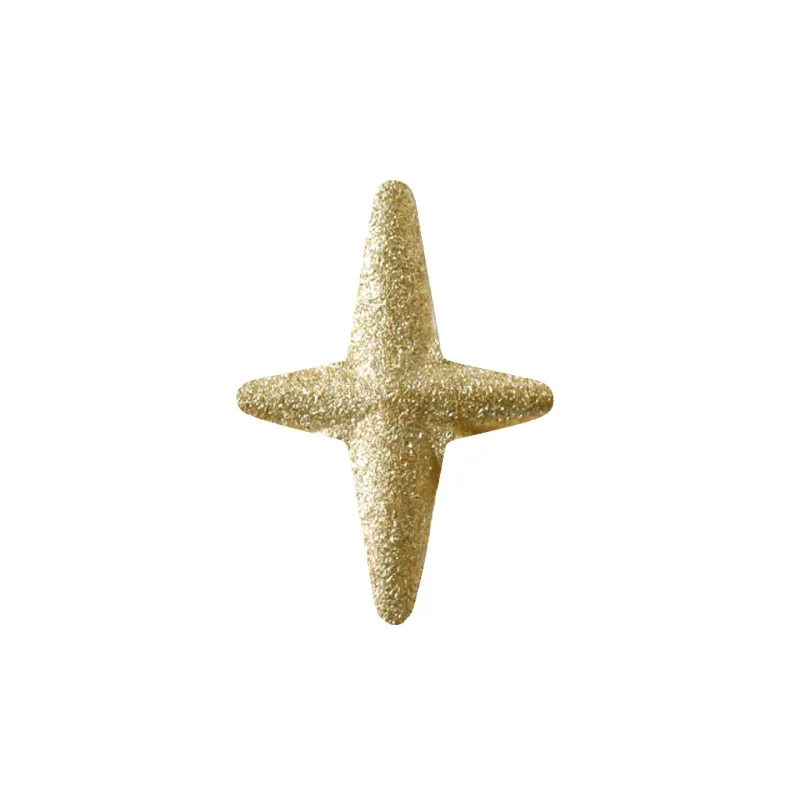 Alchemy Adornment 14K Solid Yellow Gold Sparkle - Sanblasted