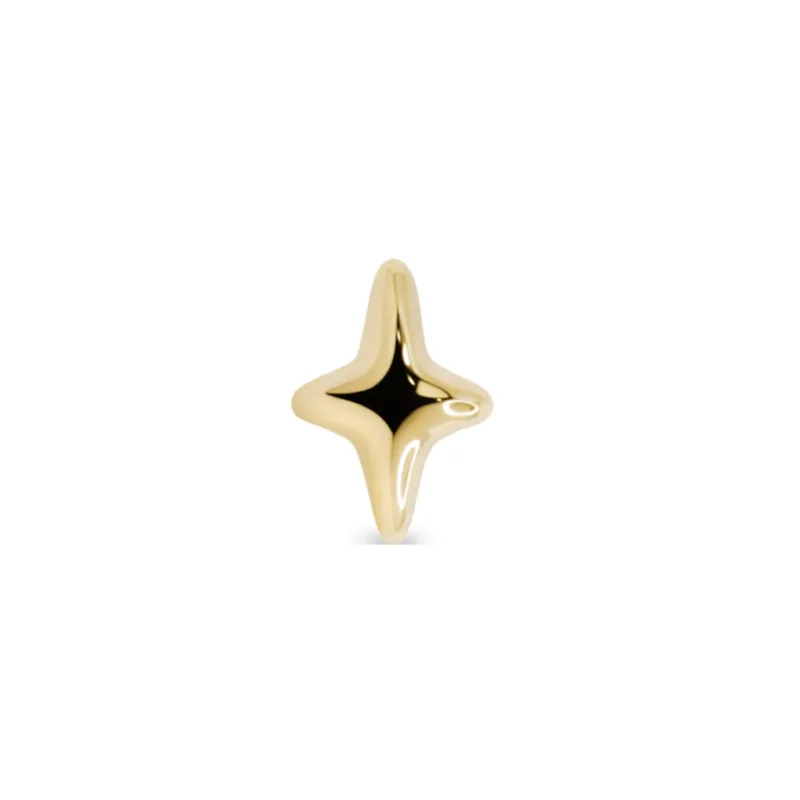 Alchemy Adornment 14K Solid Yellow Gold Mini Sparkle - Mirror Finish