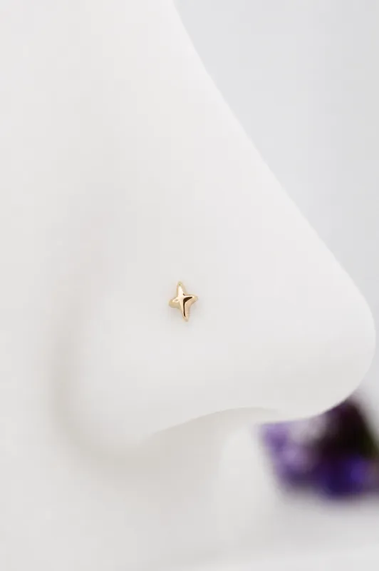Alchemy Adornment 14K Solid Yellow Gold Mini Sparkle - Mirror Finish