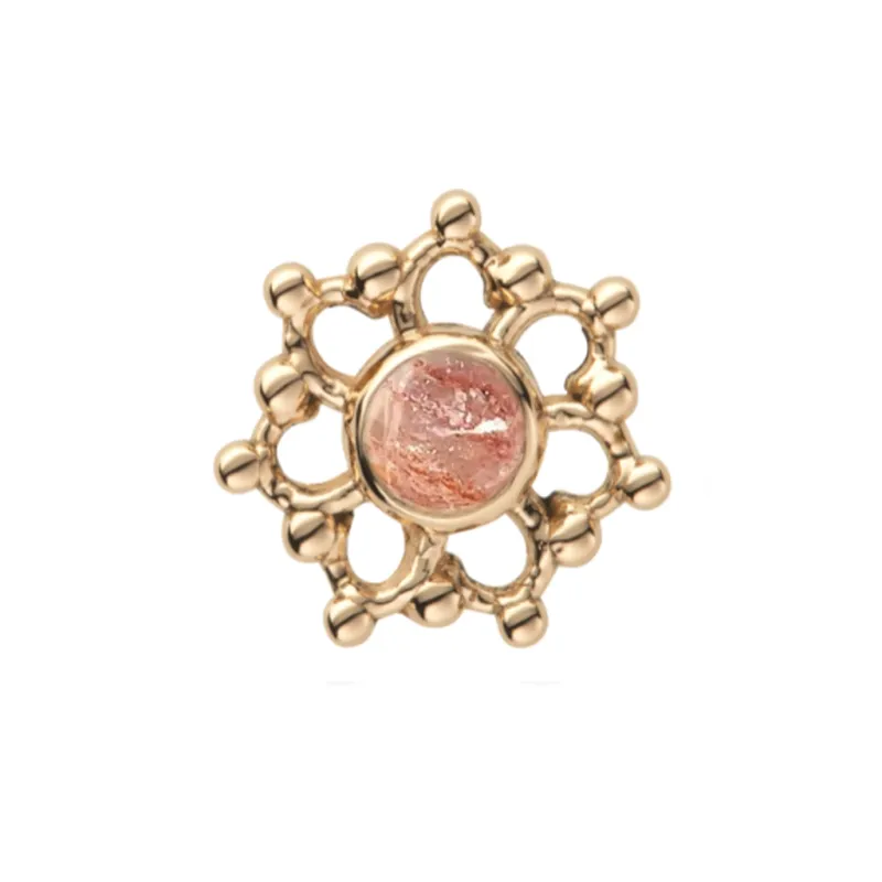 Alchemy Adornment 14K Solid Yellow Gold Krystal - Oregon Sunstone