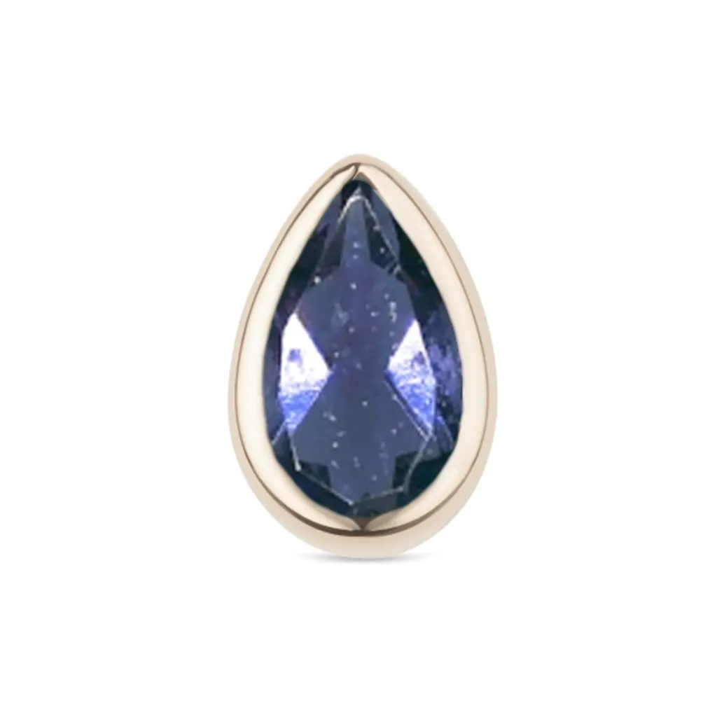 Alchemy Adornment 14K Solid Yellow Gold Pear Bezel - Iolite Alchemy Adornment 14K Solid Yellow Gold Pear Bezel - Iolite
