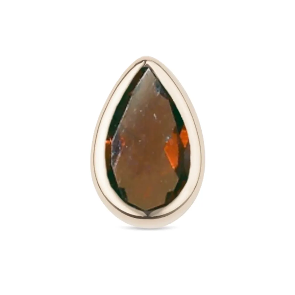 Alchemy Adornment 14K Solid Yellow Gold Pear Bezel - Garnet Alchemy Adornment 14K Solid Yellow Gold Pear Bezel - Garnet