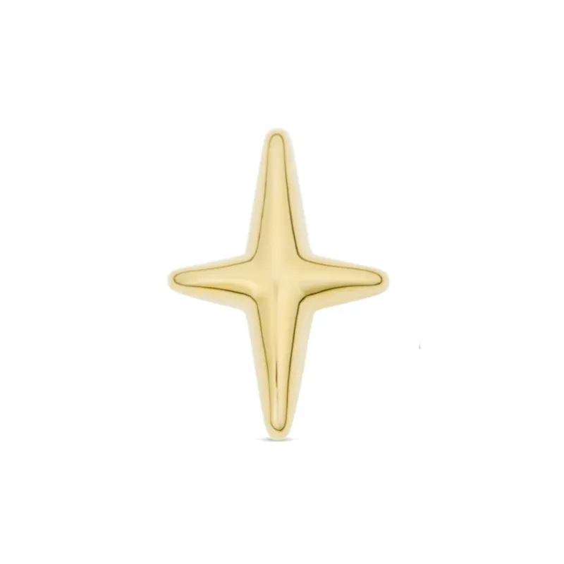 Alchemy Adornment 14K Solid Yellow Gold Sparkle - Mirror Finish