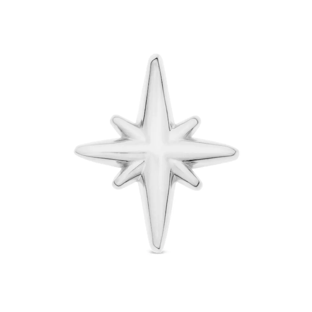Alchemy Adornment 14K Solid White Gold Bangarang - Mirror Finish