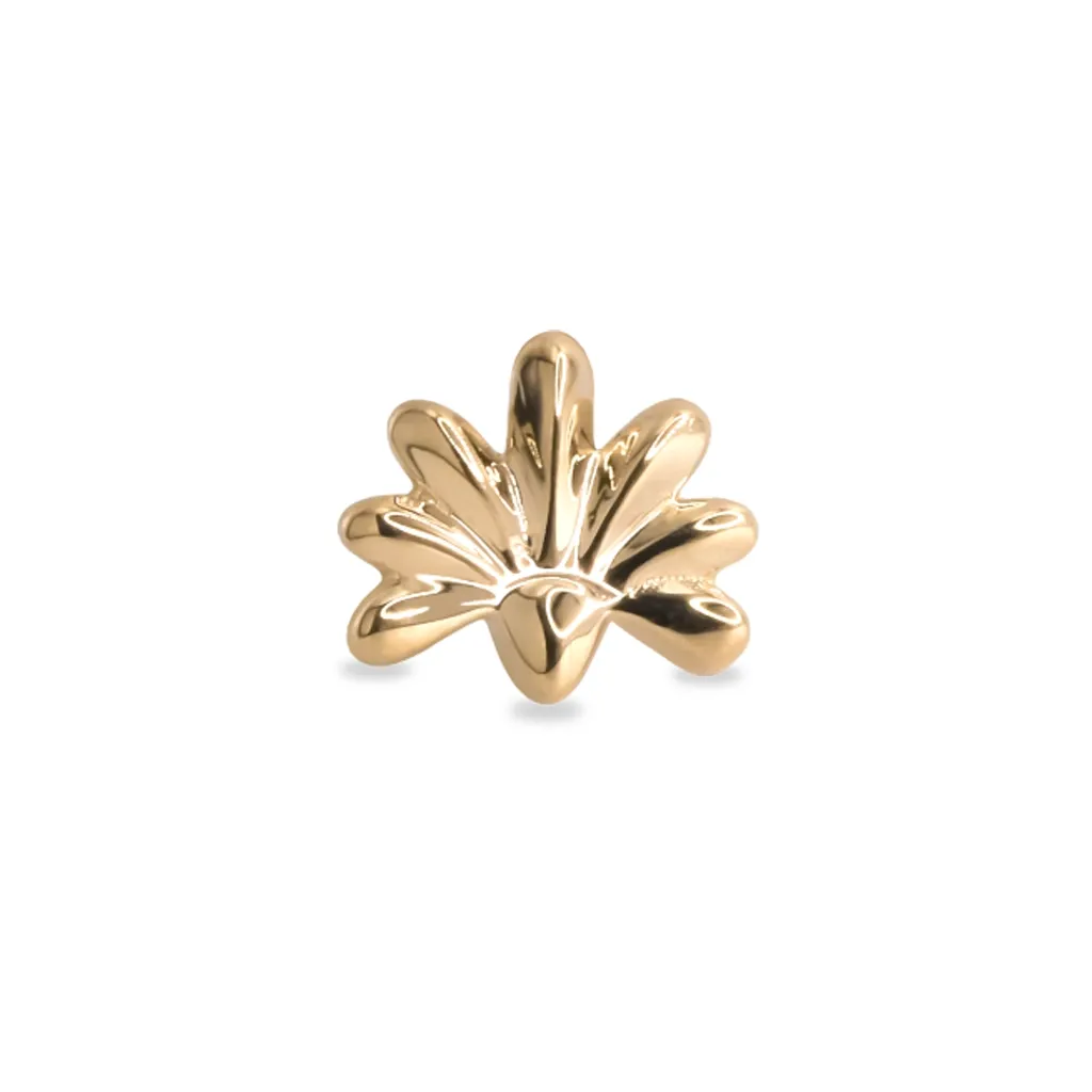 Alchemy Adornment 14K Solid Yellow Gold Plume - Mirror Finish Alchemy Adornment 14K Solid Yellow Gold Plume - Mirror Finish
