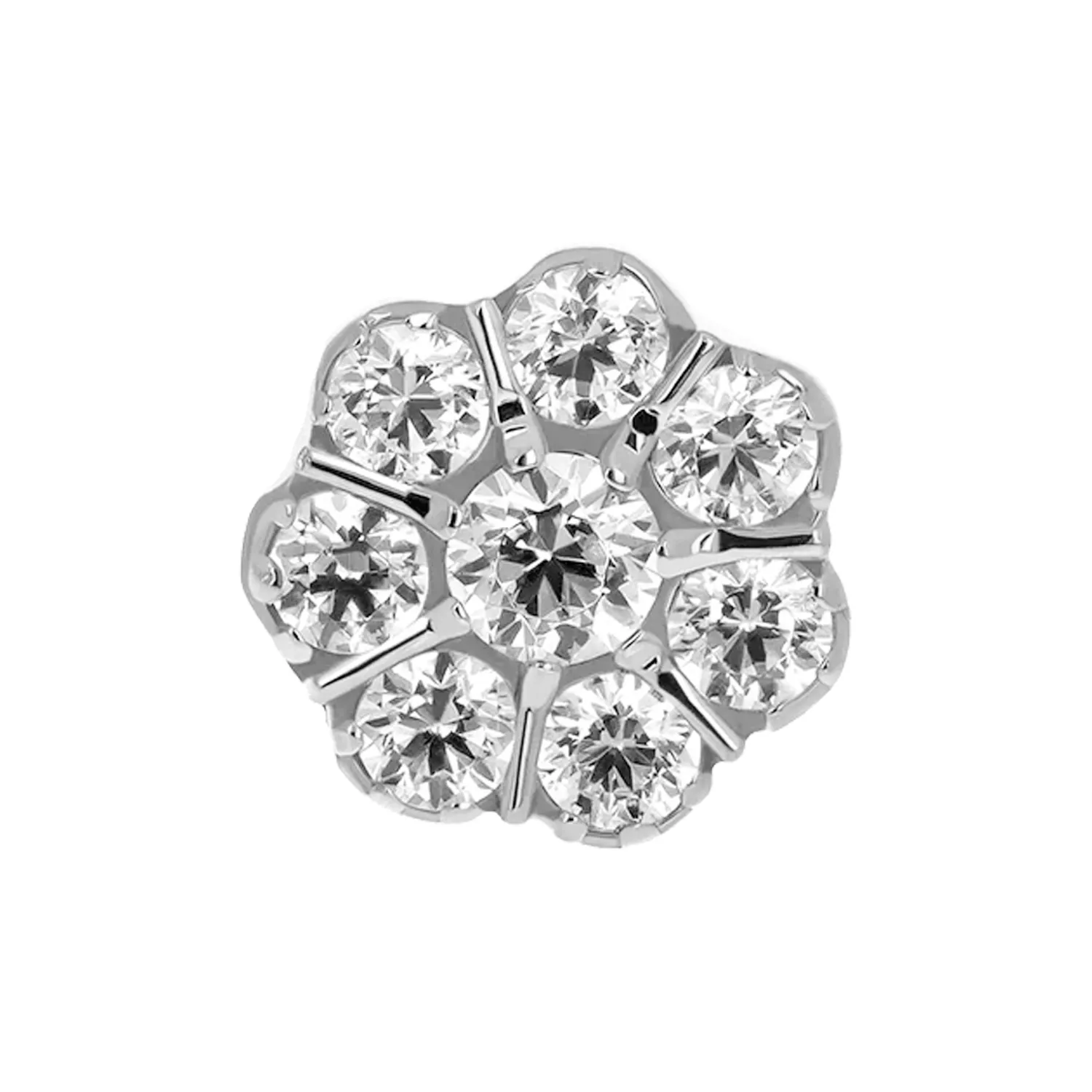 Anatometal 18K Solid White Gold Gatsby End - White Cubic Zirconia Anatometal 18K Solid White Gold Gatsby End - White Cubic Zirconia