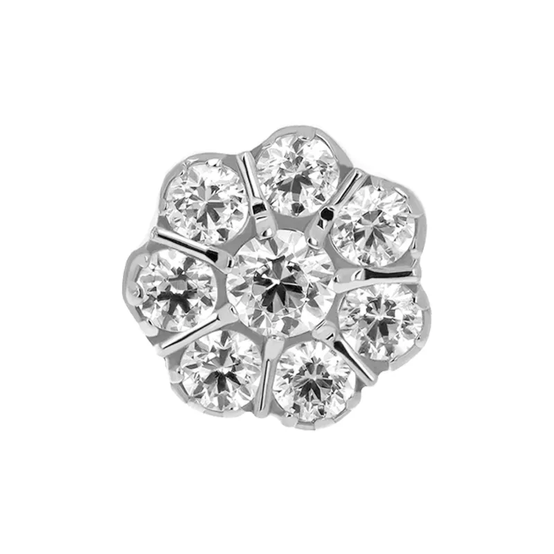 Anatometal 18K Solid White Gold Gatsby End - White Cubic Zirconia