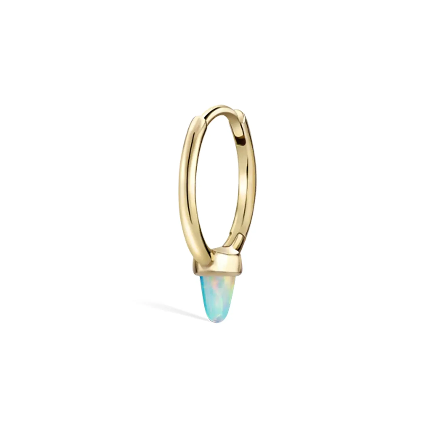 Maria Tash Solid 18K Solid Yellow Gold - Opal Single Short Spike Hoop Earring 1x6,5 mm