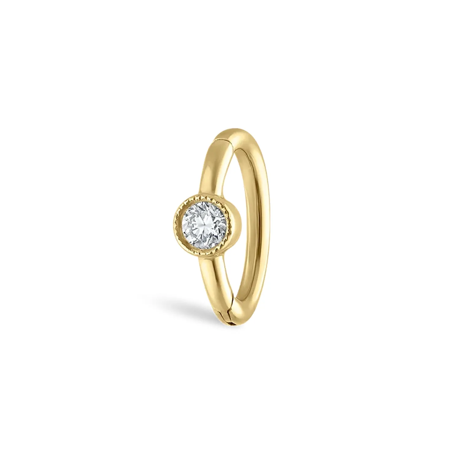 Maria Tash Solid 18K Solid Yellow Gold - Scalloped Diamond Hoop Earring 1,2x6,5