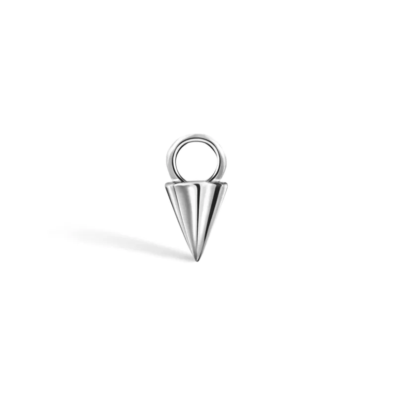 Maria Tash Solid 14K Solid White Gold Charm - Small Spike Charm