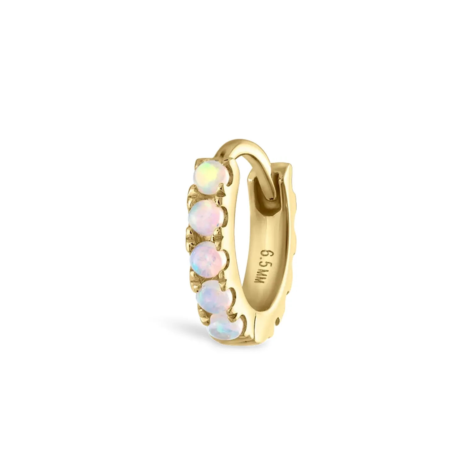 Maria Tash Solid 14K Solid Yellow Gold - Opal Eternity Hoop Earring 1x6,5mm Maria Tash Solid 14K Solid Yellow Gold - Opal Eternity Hoop Earring 1x6,5mm