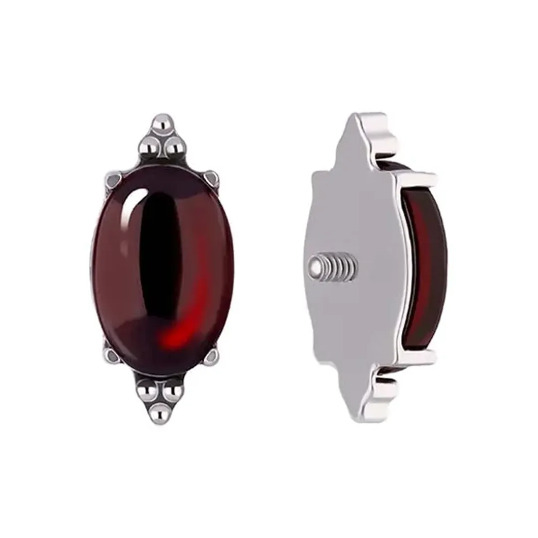 Tremun Titanium Threaded End Nola - Garnet