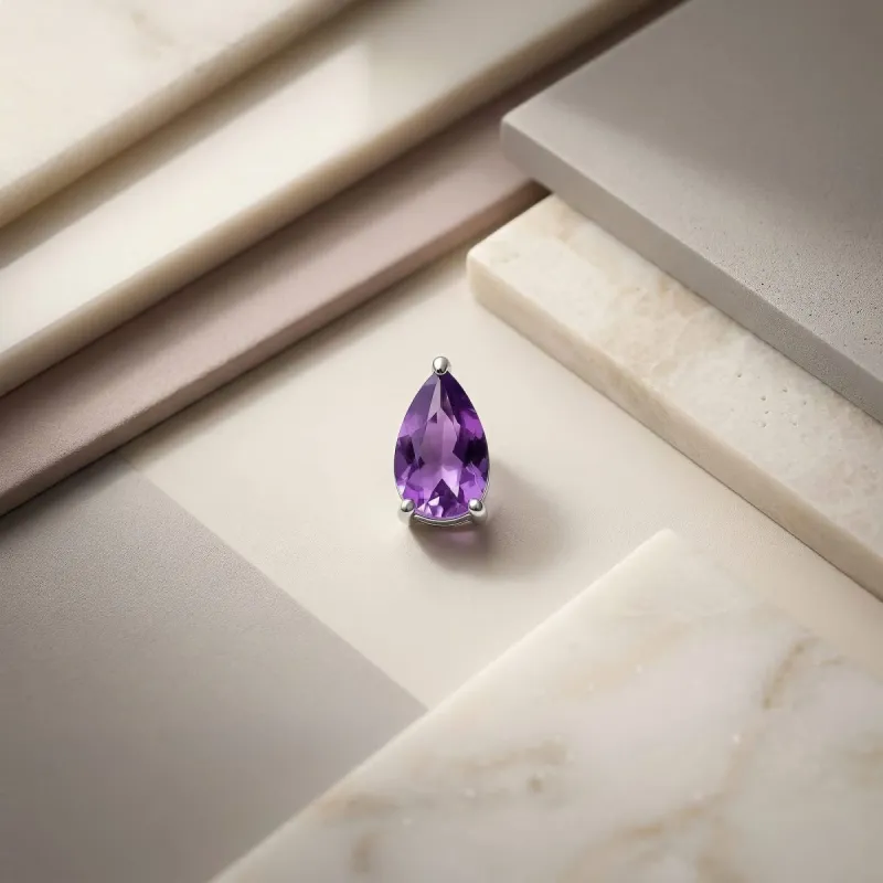 Tremun Titanium Threaded End Stacy - Amethyst
