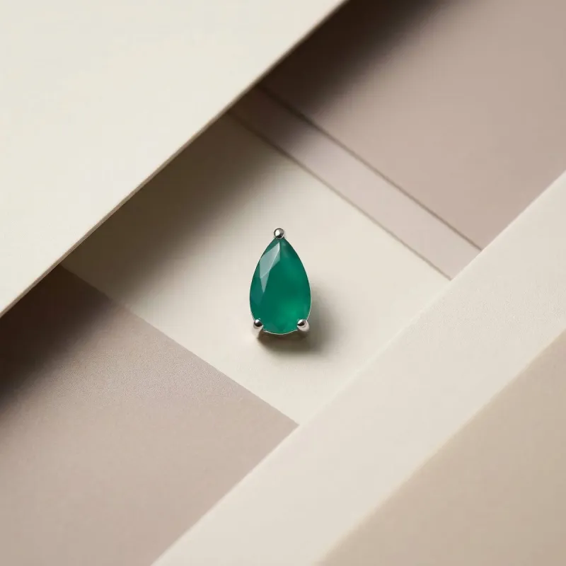 Tremun Titanium Threaded End Stacy - Green Onyx  Synthetic