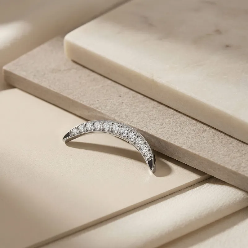 Tremun Titanium Threaded End Athena - White CZ