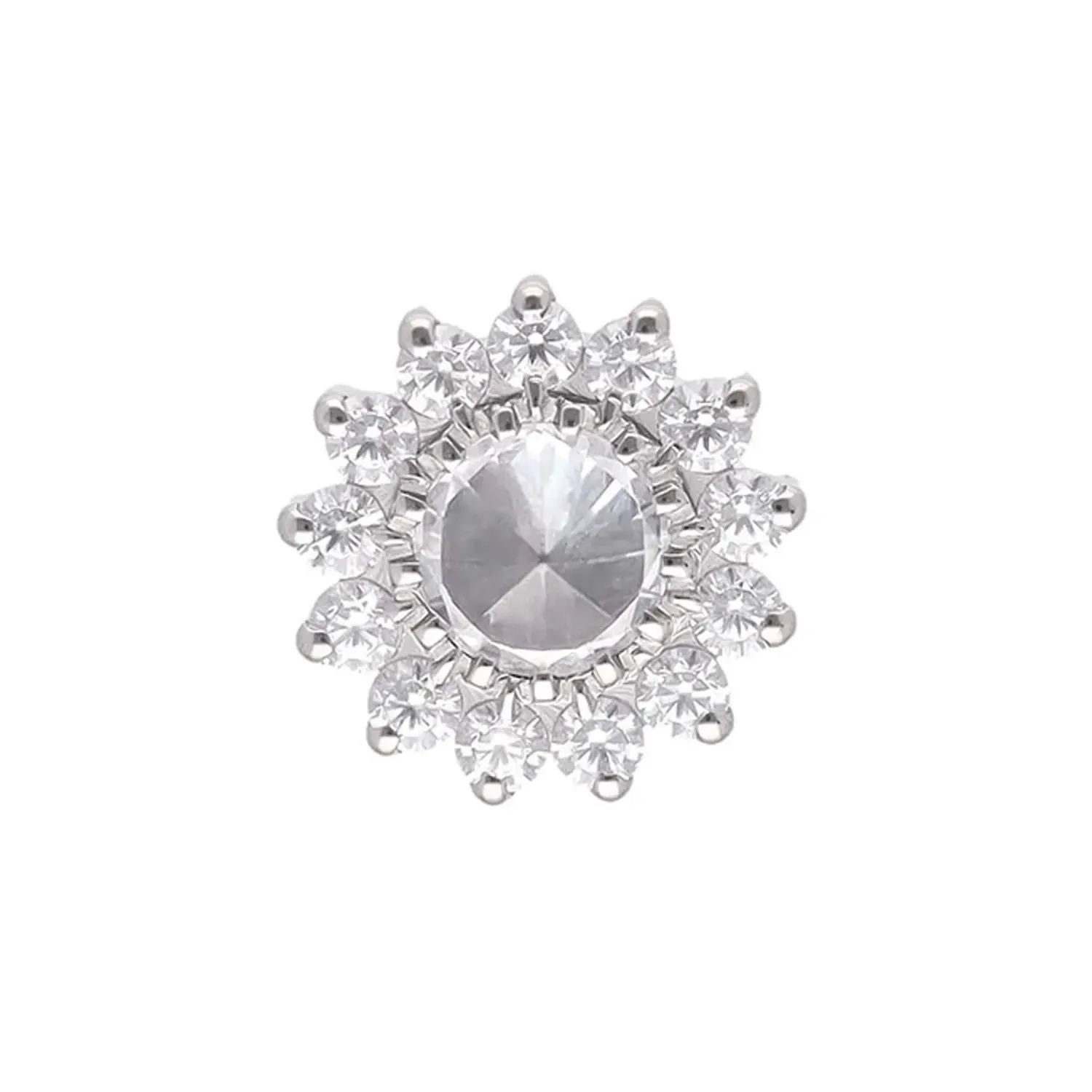 Tremun Titanium Threaded End Iris - White CZ