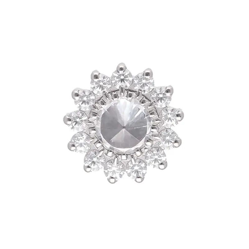 Tremun Titanium Threaded End Iris - White CZ