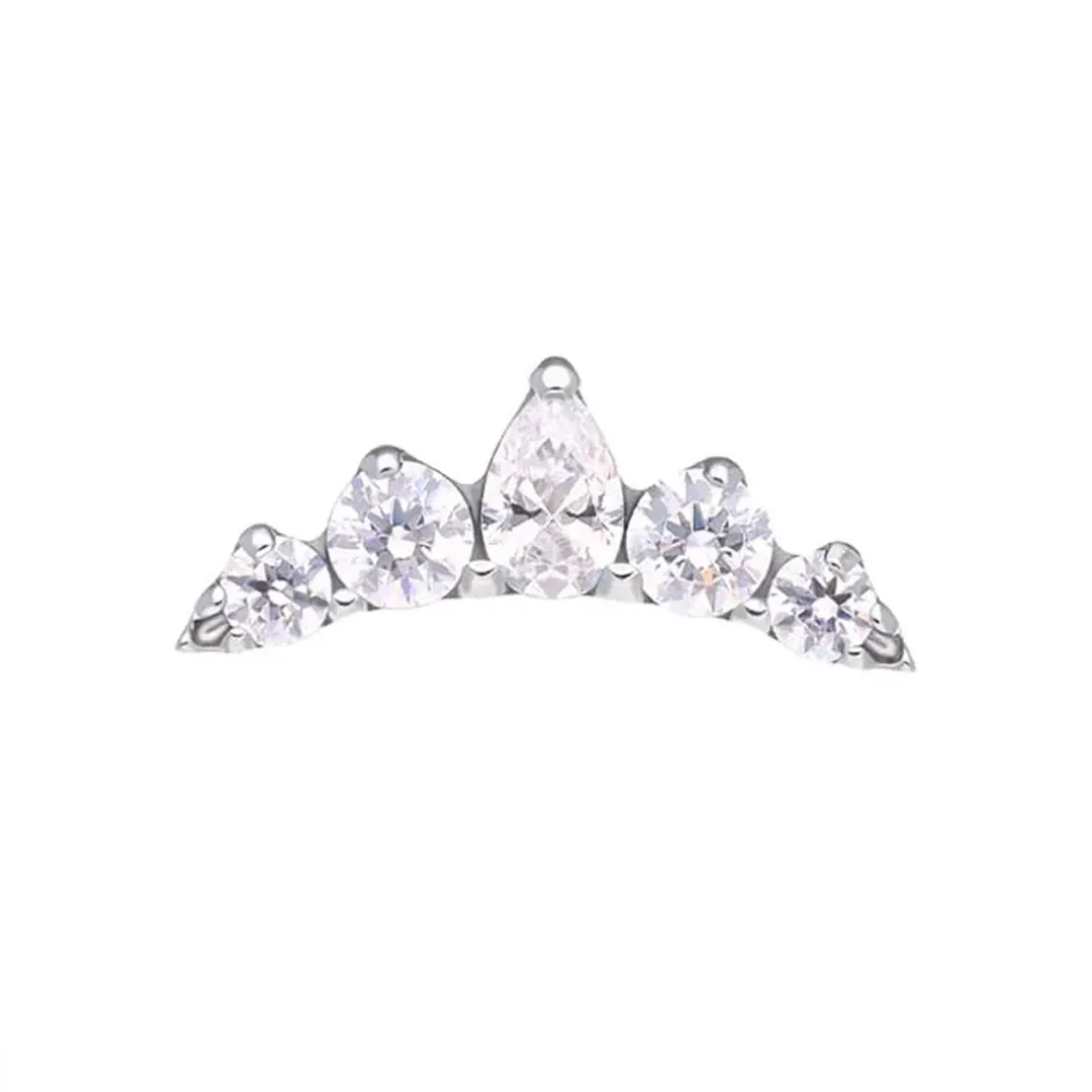Tremun Titanium Threaded End Michelle - White CZ