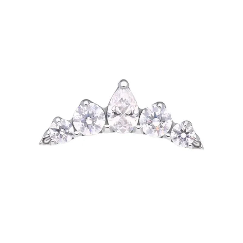Tremun Titanium Threaded End Michelle - White CZ