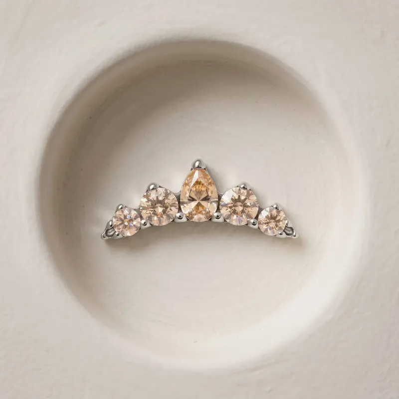 Tremun Titanium Threaded End Michelle - Champagne CZ
