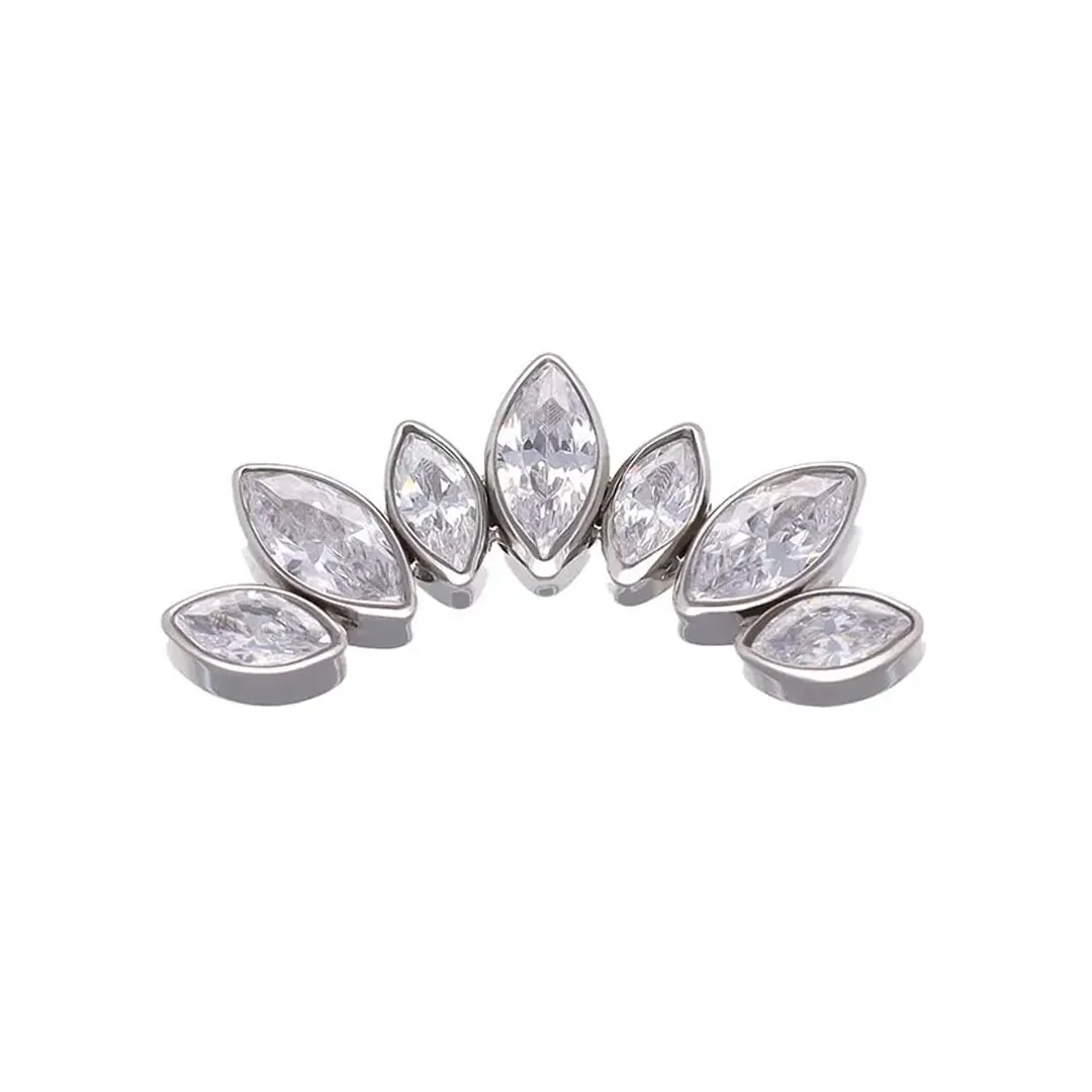 Tremun Titanium Threaded End Barake - White CZ