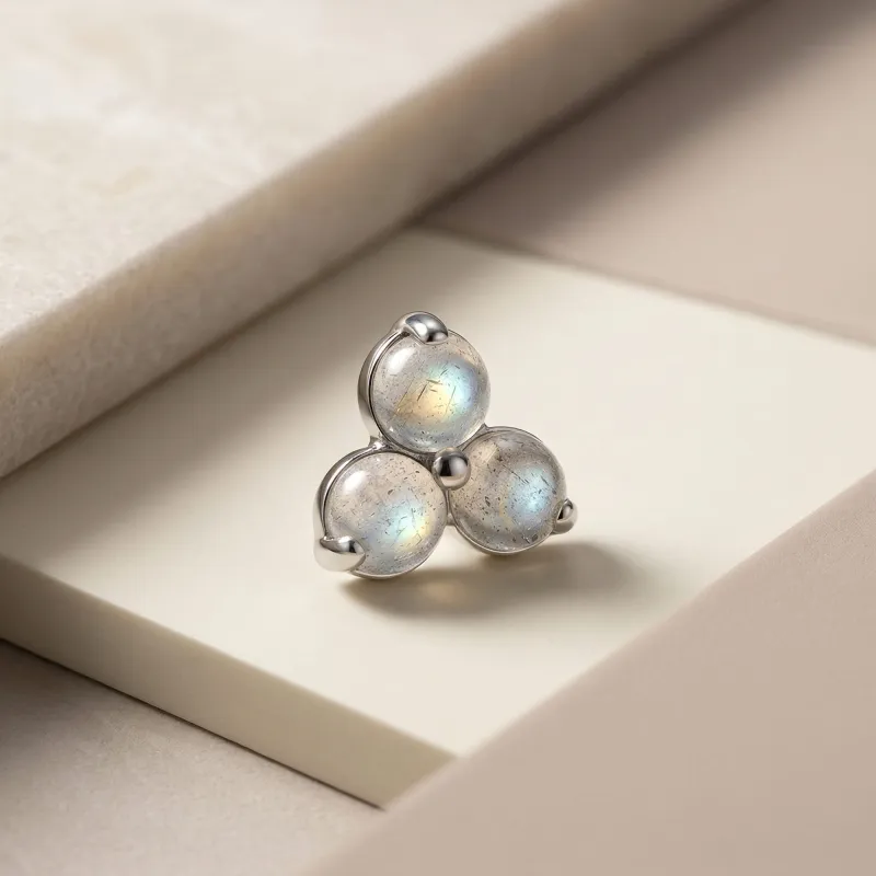 Tremun Titanium Threaded End Trinity - Labradorite