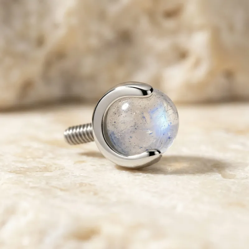 Tremun Titanium Threaded End Prong Set Ball - Labradorite
