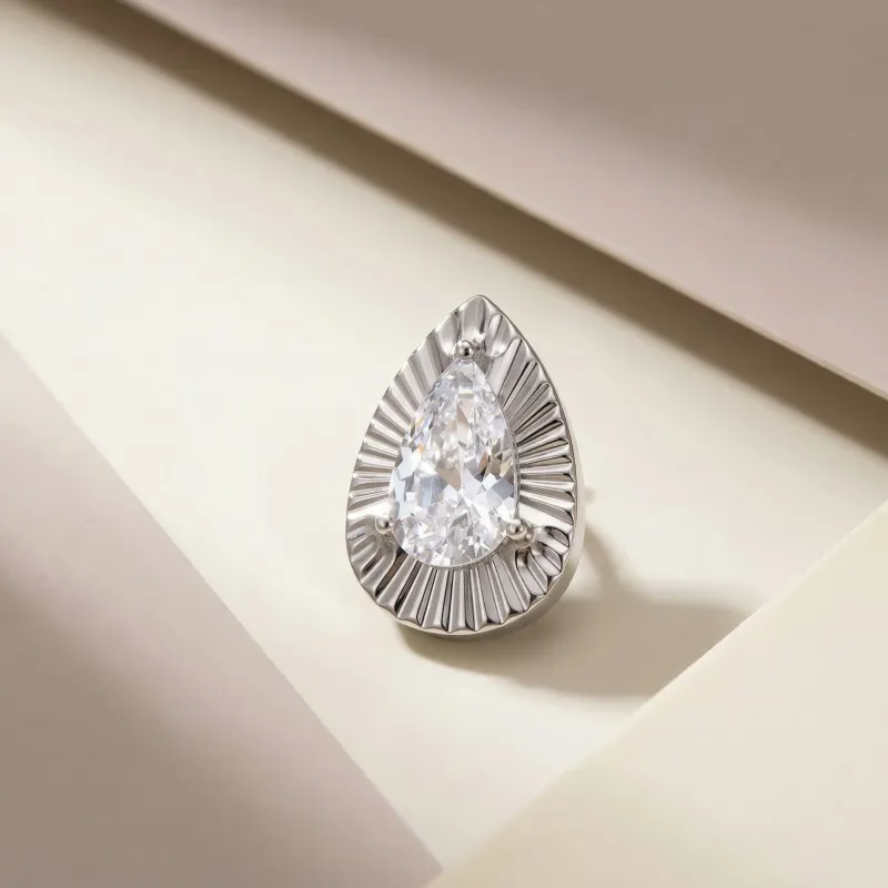 Tremun Titanium Threaded End Aurora - White CZ
