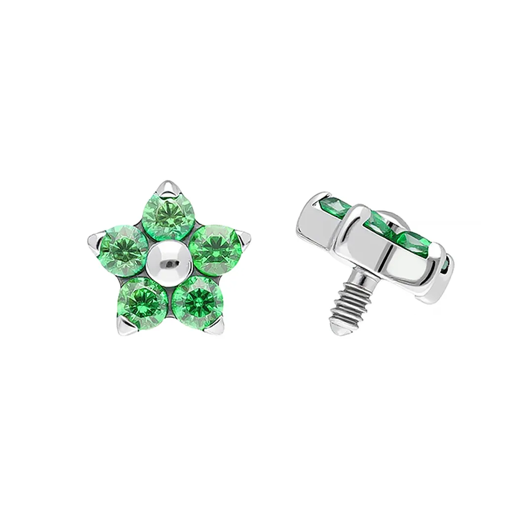 Tremun Titanium Threaded End Lori - Emerald CZ Tremun Titanium Threaded End Lori - Emerald CZ