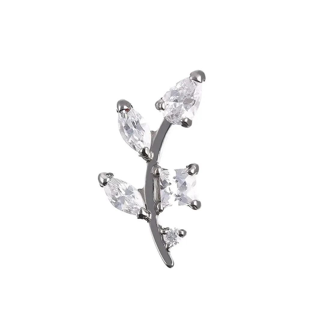 Tremun Titanium Threaded End Kristen - White CZ