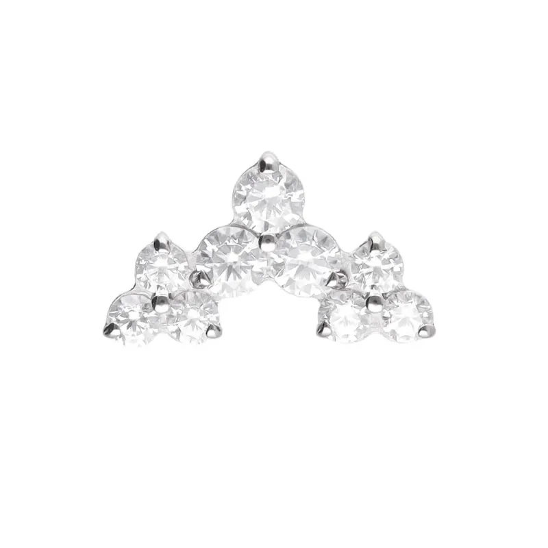 Tremun Titanium Threaded End Lorraine - White CZ