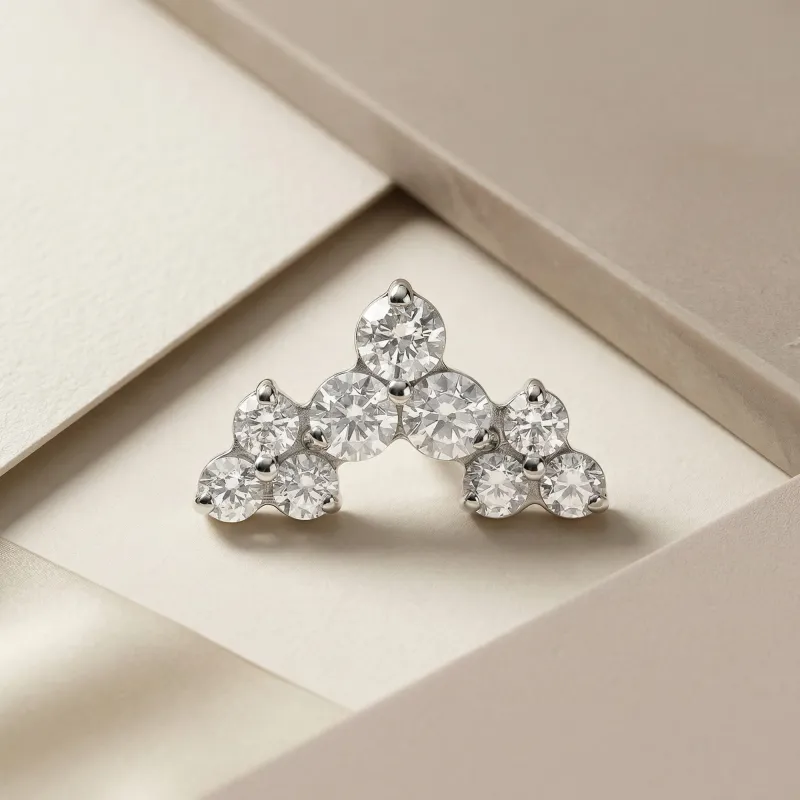 Tremun Titanium Threaded End Lorraine - White CZ