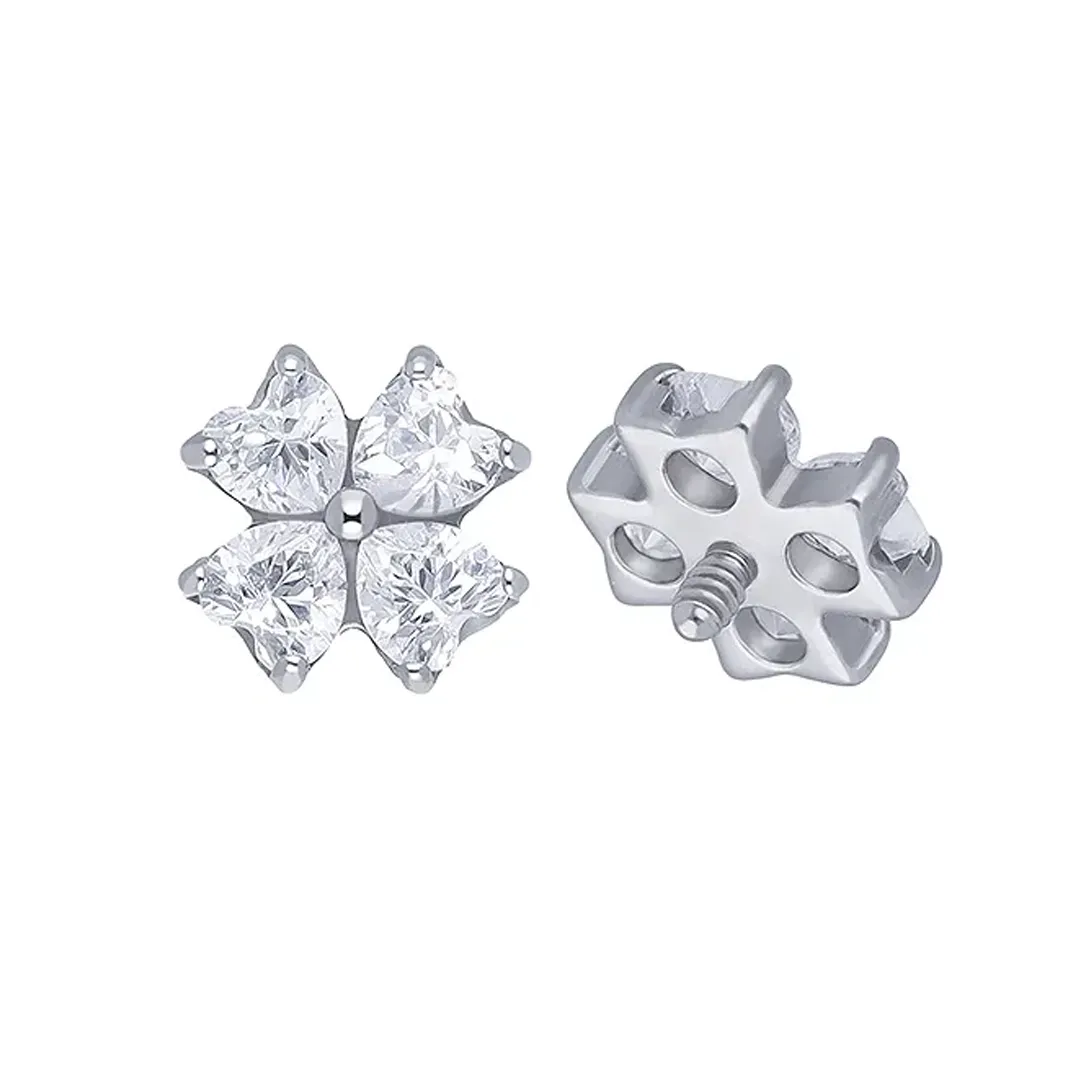 Tremun Titanium Threaded End Keri - White CZ Tremun Titanium Threaded End Keri - White CZ