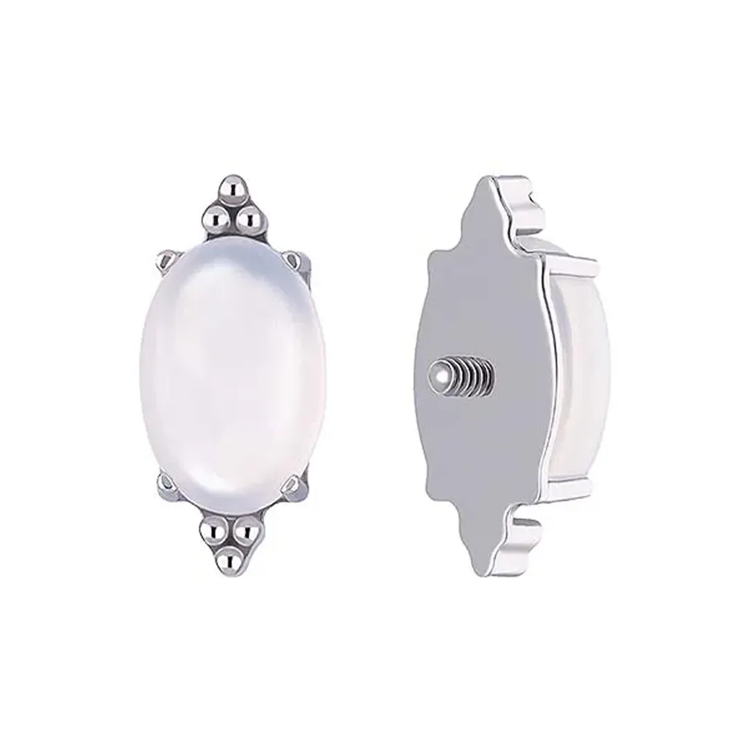 Tremun Titanium Threaded End Nola - Moonstone Tremun Titanium Threaded End Nola - Moonstone